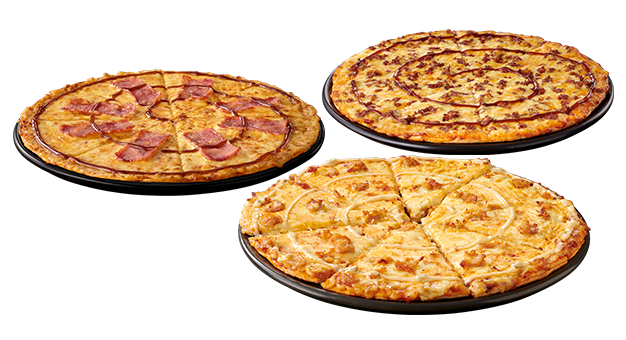 On the triple pizzas