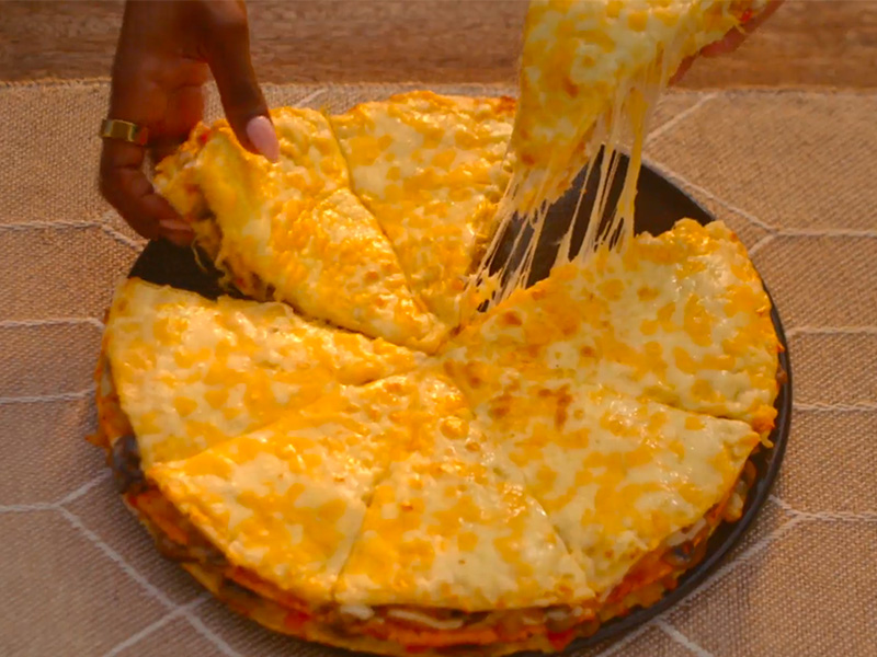 Eazzy lunch triple decker pizza