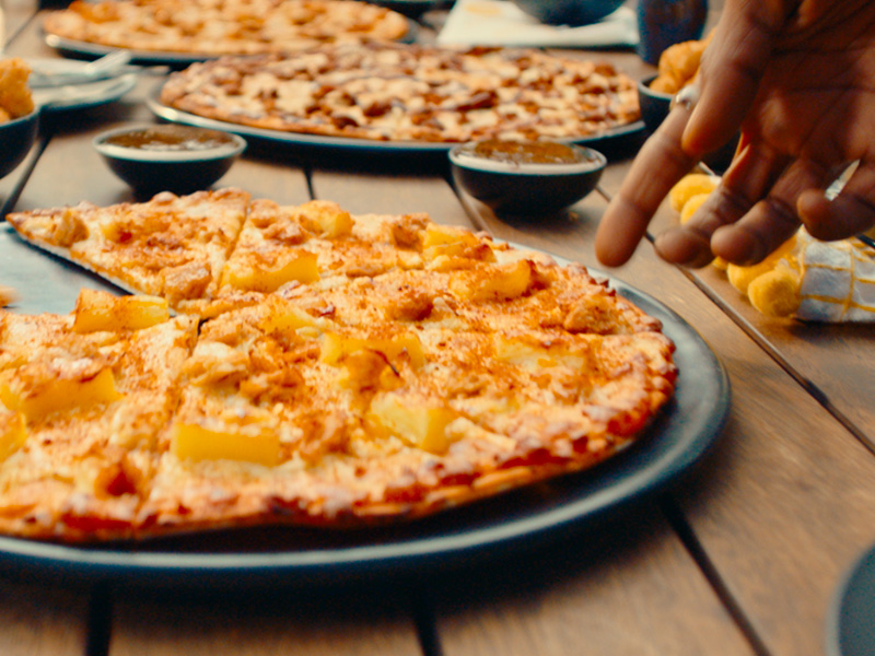 On the triple pizzas