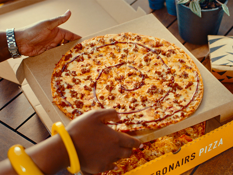 Pizza in a delivery box